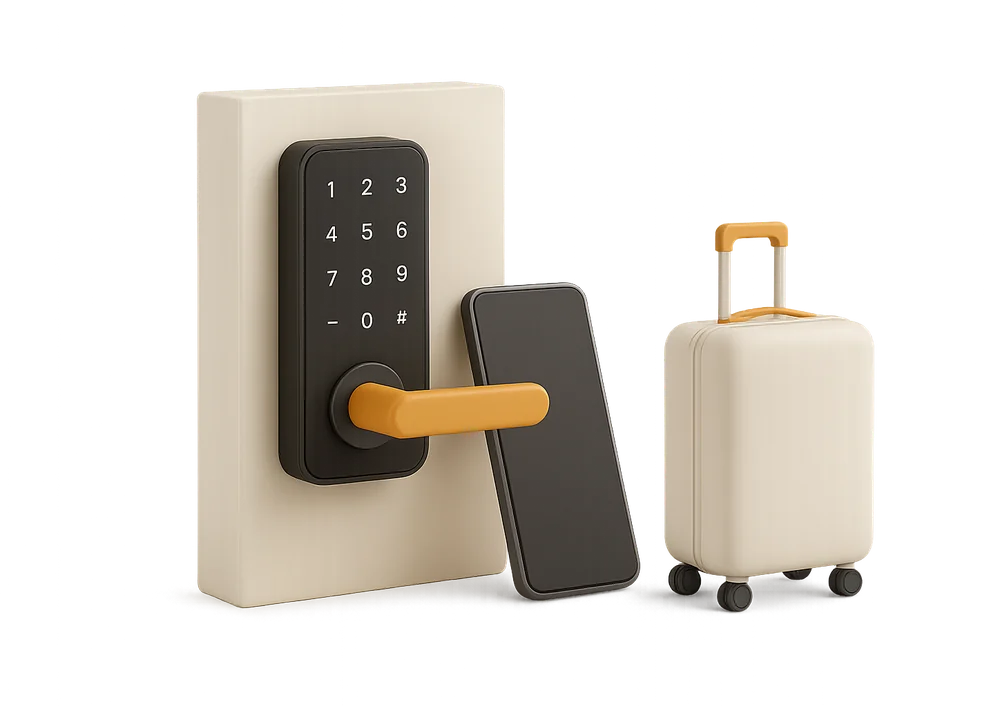 check-in autonome avec serrure connectée en location courte durée