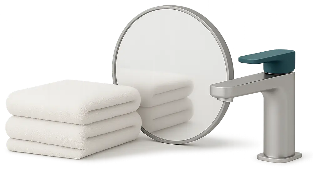Casa de banho de alojamento Airbnb limpa preparada segundo uma checklist de limpeza hoteleira