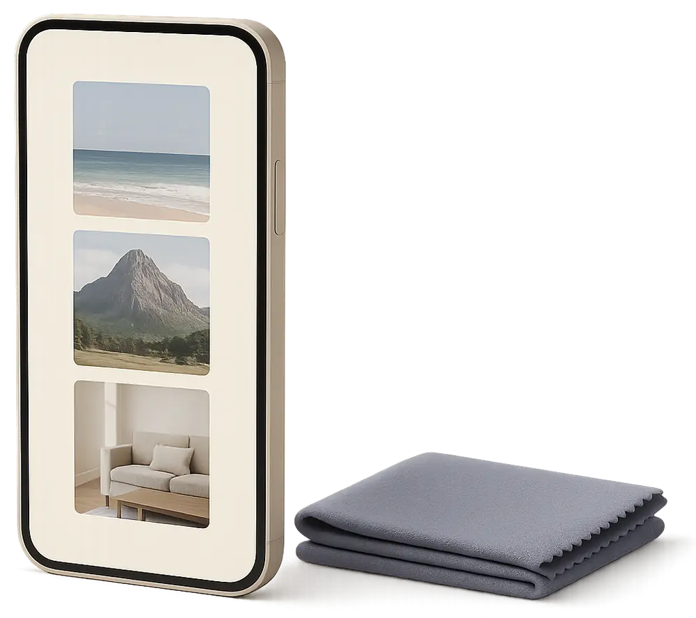 Cleaning checklist with quality control photos validated remotely on smartphone Cleaning checklist with quality control photos validated remotely on smartphone