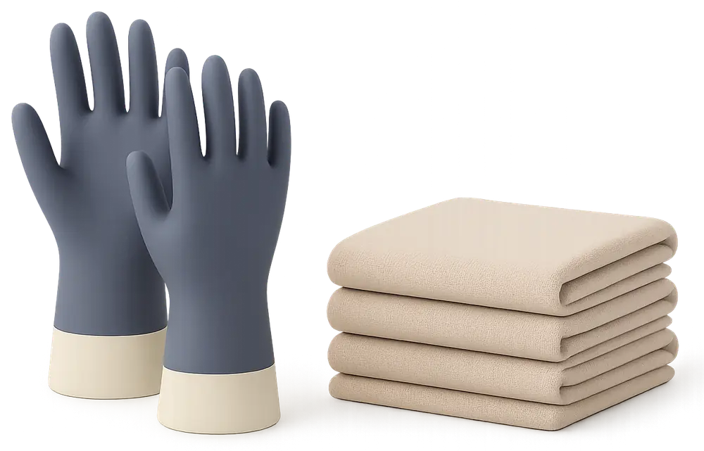 side-by-side comparison of cleaning your Airbnb yourself or delegating to a cleaner side-by-side comparison of cleaning your Airbnb yourself or delegating to a cleaner