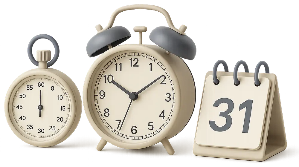 timeline of a same-day turnover clean between an 11am check-out and a 3pm check-in
