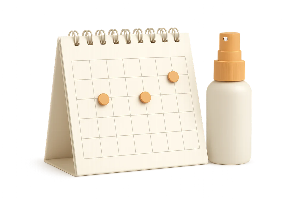 cleaning calendar with tasks automatically created from bookings in a management app