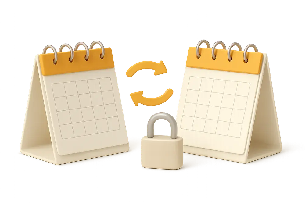 diagram showing cross iCal synchronisation between Airbnb and Booking.com calendars
