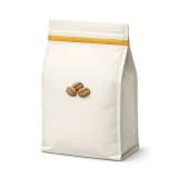Um pacote de café em grão