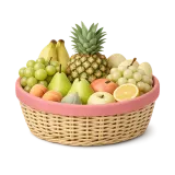 Um cesto de fruta fresca