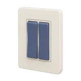 Um interruptor de parede com duas teclas