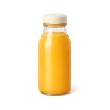 Uma garrafa de sumo de laranja