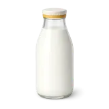 Uma garrafa de leite