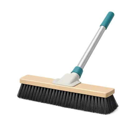An outdoor push broom