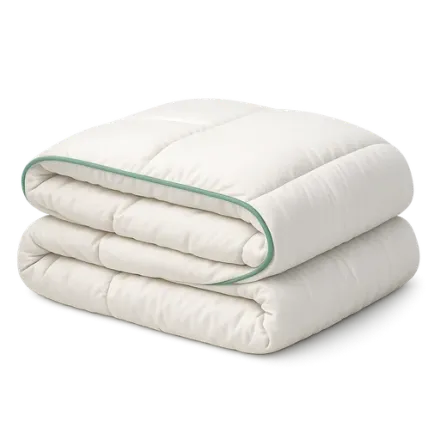 A folded duvet