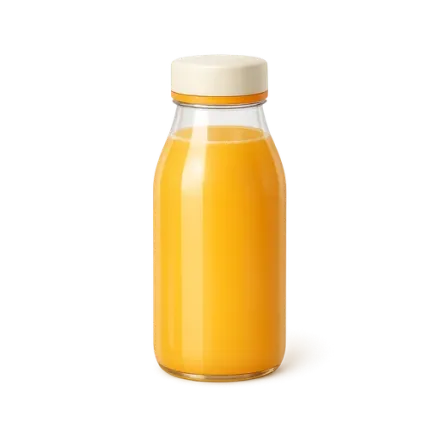 A bottle of orange juice