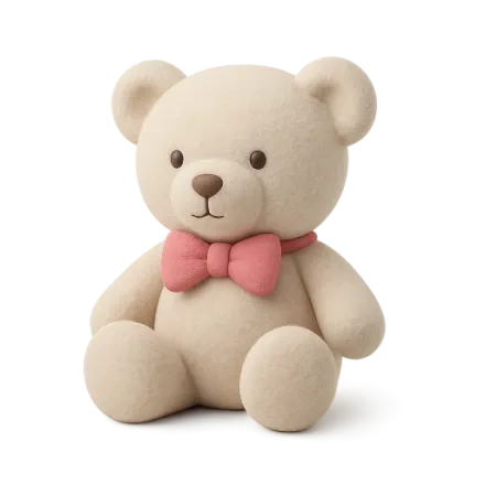 A plush teddy bear