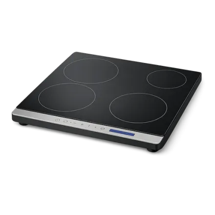 A glass ceramic induction hob